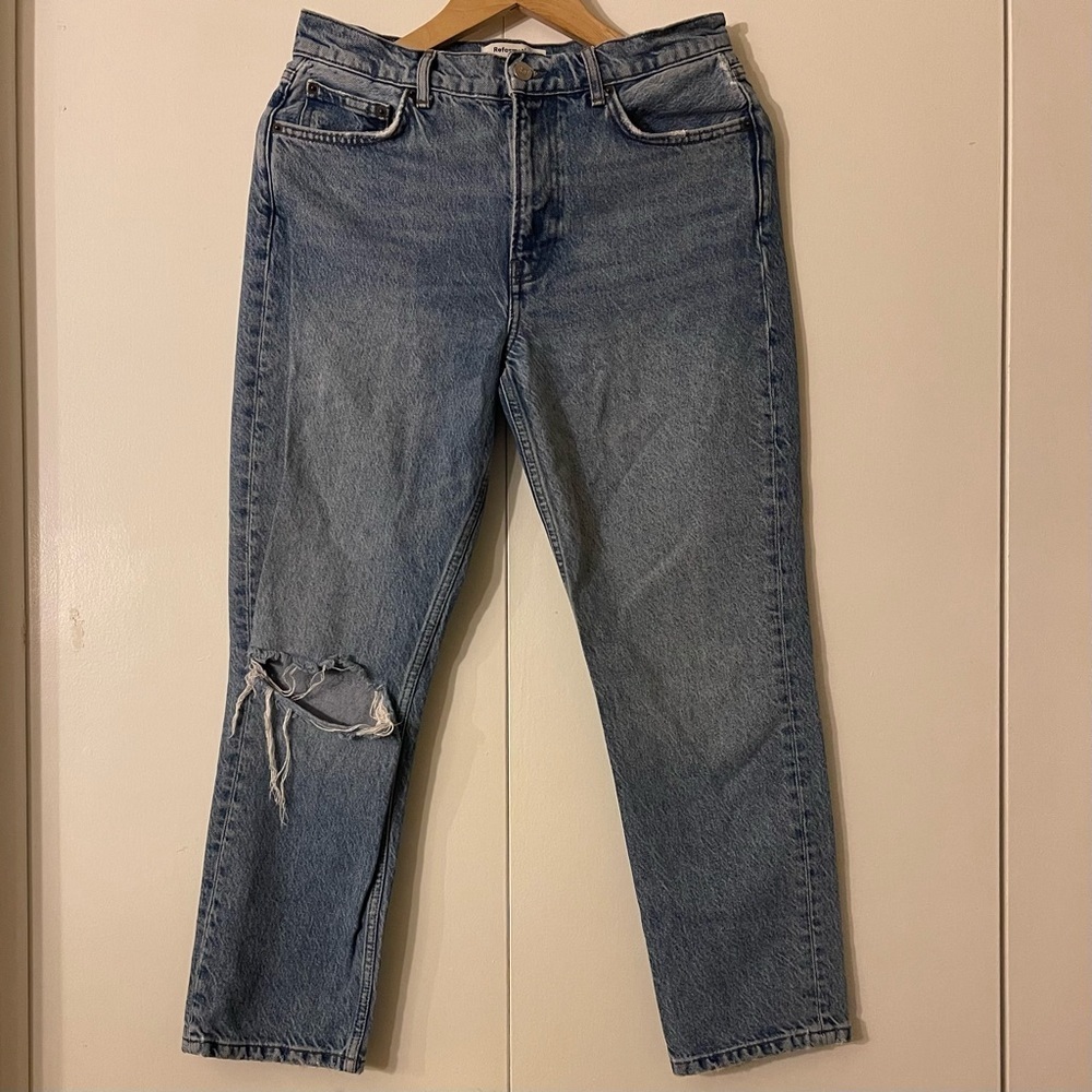 Reformation Shasta Destroyed Straight Jeans - Picture 2 of 9